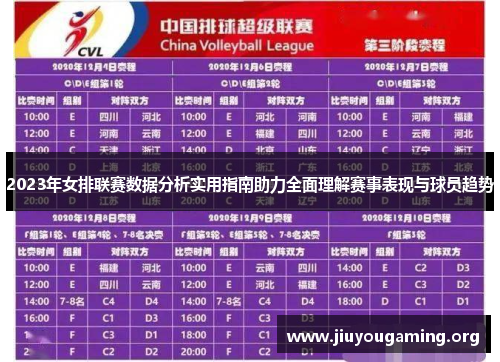 2023年女排联赛数据分析实用指南助力全面理解赛事表现与球员趋势