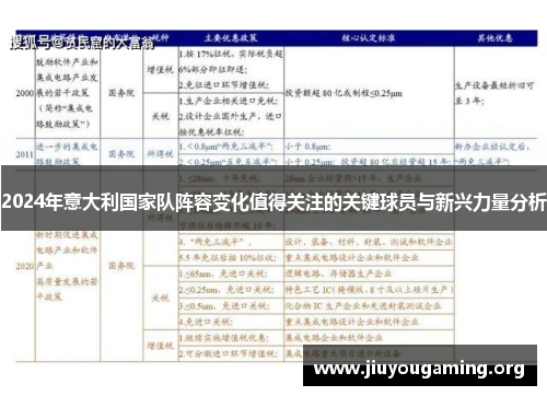 2024年意大利国家队阵容变化值得关注的关键球员与新兴力量分析